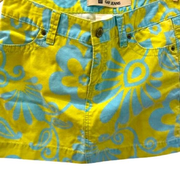Gap Jean Skirt - Floral Blue and Green - Picture 1 of 2